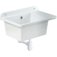 Gospo Ausgussbecken "Sved", Waschbecken 50cm, Weiß