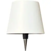 Warmpi LED Flaschenlampe Kabellos - Akku Tischleuchte Dimmbar - Gebürstetes Metall Weiß - IP54 Wasserdicht Flaschenlicht für Outdoor & Innen