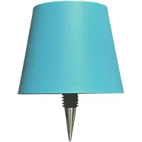 Warmpi LED Flaschenlampe Kabellos - Akku Tischleuchte Dimmbar - Gebürstetes Metall Blau - IP54 Wasserdicht Flaschenlicht für Outdoor & Innen