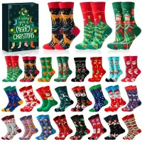 Izoel Adventskalender 2026 Frauen Männer 12 24 Weihnachtssocken38-44 24 paar Socken