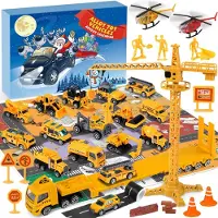 Izoel Adventskalender 2026 Auto Kinder Junge 24 Baustellefahrzeuge