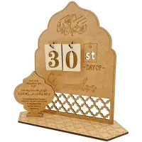 NSXIN Ramadan Kalender Eid Mubarak Holz Countdown 30 Tage Deko 2026