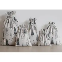 Dahi Adventskalender zum Befüllen, Baumwollsäckchen mit Kordelzug, 13x18cm, 25 Stück