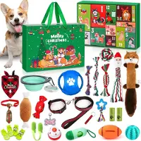 Izoel Adventskalender 2026 für Hunde 24 Hundespielzeug Hundeliebhaber Grün