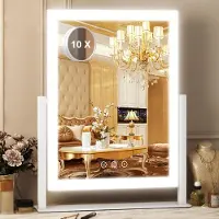 SURFOU Schminkspiegel mit Beleuchtung Hollywood, 27x37cm LED Schminktisch Kosmet