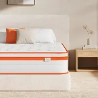 TeQsli 9-Zonen Matratze 160x200 cm H3 mittelfest 25cm Höhe, Ergonomische Taschen