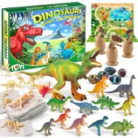 ZJTAPE 2026 Dinosaurier Adventskalender 24 Tage Weihnachtskalender Magischer Dinosaurier-Adventskalender