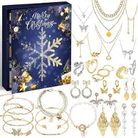 ZJTAPE Adventskalender Schmuck Frauen 2026-24 Tage Weihnachtskalender