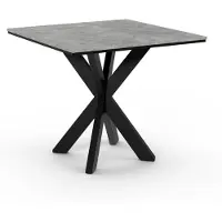 Masseno Esstisch RASKO 90 cm x 90 cm Quadratisch Tisch für Wohnzimmer, Küche, Schwarz
