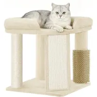 Dripio Kratzbaum für Katzen, 48 cm, Beige, mit Sisal