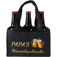 KHstylehoo Biertasche Filz mit 6 Fächern, Papa Geschenk Vatertag Geburtstag Männerhandtasche