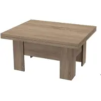 Masseno Ausziehbar Esstisch ROKAR 100 cm - 200 cm x 80 cm Rechteckig Tisch für Wohnzimmer, Küche, Braun