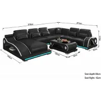 Xl Moebel Gmbh Wohnlandschaft U-Form Schwarz Couchtisch Modern Wohnzimmer Design Set *