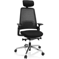 Dripio Bürostuhl BRACIO, Stoff/Netzstoff, Schwarz, höhenverstellbar