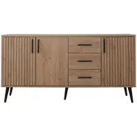 AEA Braunes Wohnzimmer-Set Fernsehschrank Couchtisch Konsole