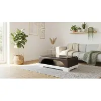 Xl Moebel Gmbh Exklusiver Couchtisch Orange Kunstleder Holz Modern Ablage Design