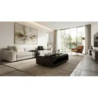 AEA Couchtisch Weiß Schwarz Kunstleder Holz Stauraum Modern Wohnzimmer