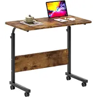 Dripio Laptoptafel 80x40 cm höhenverstellbar mit Rollen Vintage Braun