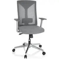 Dripio Bürostuhl HALIFAX, Stoff/Netzstoff, Grau, höhenverstellbar