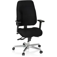Dripio Bürostuhl Zenit Comfort, Stoff, schwarz, ergonomisch, höhenverstellbar