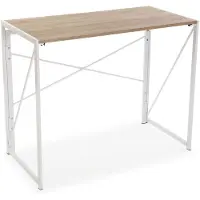 Dripio Klappbarer Computertisch, 74x45x90 cm, Holz/Metall, Weiß
