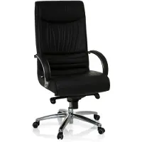 Dripio Bürostuhl XXL F 400, echtes Leder, bis 150 kg, schwarz