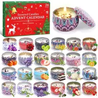 Sudatong Adventskalender 2026 Duftkerzen für Frauen Mädchen mit 24 Verschiedenen Teelicht-Duftkerzen Weihnachtskalender Geschenke für Frau Mama Tochter Ehefrau