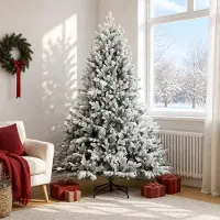 Syfax Künstlicher klappbarer Weihnachtsbaum 180 cm PVC und Metall
