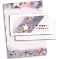 Böttcher-AG Weihnachtsbriefpapier Kugeln, A4, 90 g/m2, 50 Blatt + 50 Umschläge