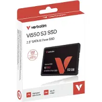 Verbatim Vi550 S3 SSD 512GB, 512 GB, 2.5", 520 MB/s, 6 Gbit/s