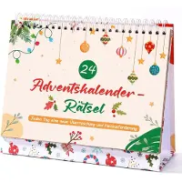 HOWAF Rätsel Erwachsene Kinder mit 24 Kniffligen Rätseln Rätseladventskalender Spiele 2026 Weihnachtsgeschenke für Familien Adventskalender Ratsel