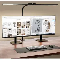 UPXNBOR LED Schreibtischlampe dimmbar 80 cm, klemmbare Monitorlampe