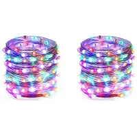 Coolmango 3x3 m 300 LED Lichtervorhang mehrfarbig 8 Modi Timer USB Fernbedienung PVC