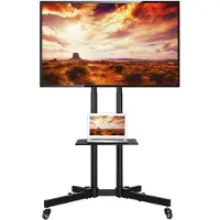 Techly ICA-TR216T TV Trolley für LCD LED TV 37-70”, schwarz, mit Ablage ICATR216T