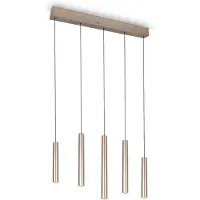 TRIO LED-Pendellampe Arimato, Länge 94 cm, cremefarben Metall CCT