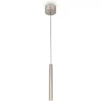 TRIO LED-Pendellampe Arimato, Ø 4 cm, cremefarben, Metall, CCT