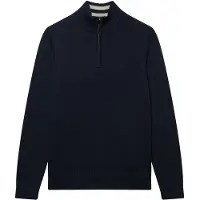 Superdry Knit Half Zip Cotton Jumper Navy