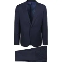 Suitable Anzug Birds Eye Wolle Dunkelblau