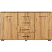 Priess Kombikommode "Lindau", beige (astkernbuchefarben), B:123cm H:71cm T:38cm, Holzwerkstoff, Sideboards, Kombikommode