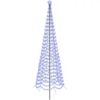 Syfax LED-Weihnachtsbaum Spirale mit Erdspieß EKENAS 400 cm 588 LEDs