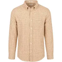 Gant für Herren. 3263034 Braun kariertes Windblown-Hemd (M), Lässig, Baumwolle, Langarm