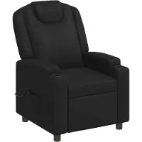Syfax Massagesessel mit Liegefunktion Schwarz 75 x 95 x 106 cm Stoff