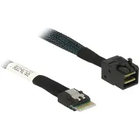 DeLOCK 85081, 0,5 m, Slim SAS SFF-8654 4i, Mini SAS HD SFF-8643, Männlich/Männlich, 12 Gbit/s, Polybag