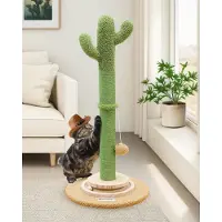 Dripio Kratzbaum Katze Kaktus grün mit Spielzeug, Sisal, 80 cm