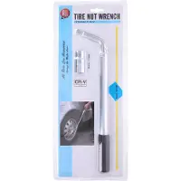 All Ride Radmutternschlüssel - Schrauben 17-19MM - Standhahnmutterschlüssel - Ausziehbar bis zu 55CM - Chrom-Vanadium Stahl - Schwarz/Silber