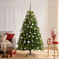 Syfax Künstlicher Weihnachtsbaum mit Kugel 120 cm 150 LEDs