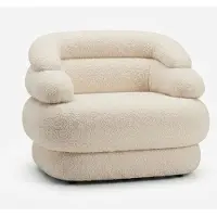 AEA Drehsessel Soar Lounge Sessel Bouclé Cremeweiß Modern Luxury Luxus