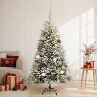 Syfax Künstlicher Weihnachtsbaum mit Kugel 120 cm 150 LEDs