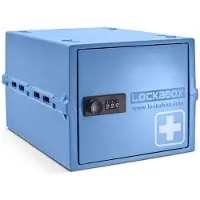 Merkloos Abschließbare Aufbewahrungsbox Zahlenschloss - 10 Liter - Polycarbonat - Medizinblau