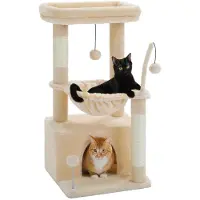 Merkloos Katzenbaum Kratzbaum Katzenturm - 79 cm - Grün - Kaktusdesign mit Hängematte